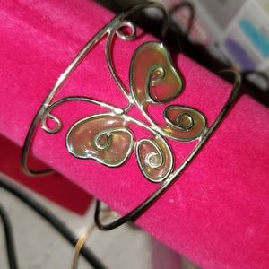 Silver butterfly bracelet